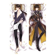 2D Genshin Impact Dakimakura Handsome Tartaglia 베개 커버 허깅 바디 베개 케이스 애니메이션 게임 베개 케이스 Otaku Pilow 1, 베갯잇 No.5, 180X60cm 베갯잇, 1개