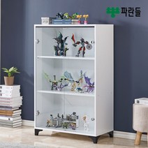 파란들 웰시 800 유리 장식장 진열장 수납장 ch, 오크(블랙발통)