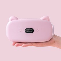 복대 찜질기 마사지기 충전식 배 복부 안마기, 화이트