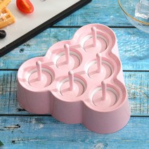 Makone 아이스크림 틀 뚜껑 수제 아이스바 큐브 직접만드는 편리한, 핑크[삼각형]