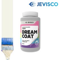 제비스코 드림코트 0.5L 벽지페인트 친환경 수성페인트, 드림코트 에그쉘광 화이트크림(0.5L)