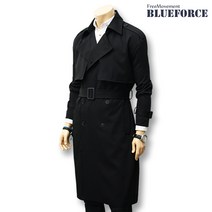 블루포스 남성용 네욘 트렌치 코트 오버핏 남자 정장 자켓 간절기 클래식 재킷