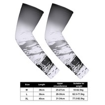 2 Pcs 자전거 사이클링 팔 슬리브 스포츠 일 자외선 보호 커프 농구 따뜻하게 Manguitos Ciclismo Brazo Hombre, [03] XL, [02] A 02