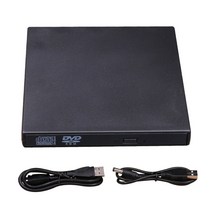 광학디스크 드라이브USB 2. Slim 외부 DVD RW CD 라이터 드라이브 버너 리더 플레이어 광학 노트북 PC dvd, 한개옵션0