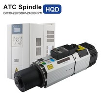 공작 기계 부품 Hqd 9kw Iso30 Atc 24000rpm 스핀들 모터 공작 기계 Cnc 목재 조각 자동 변경 Gdl70-24z/9., 01 vfd_02 9kw 380v with BEST