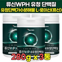 타먹는 류신 WPH WPC 유청 단백질 분말 L 로이신 유청 농축 단백분말 BCAA 노인 어르신 시니어 살찌는 법 보충제 단백질 근육 단백질 추천 가수분해물 추천, 280g x 3통