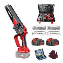 SD커머스 충전식 전기톱 6인치 8인치 무선 휴대용 한손 전동 소형 나무톱 (조립 불필요 완성품), 옵션1. 4인치 96800H, 1개