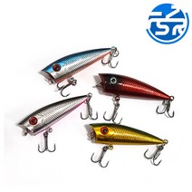포퍼 미노우 루어낚시 미끼 유동구슬 쏘가리 배스낚시, YellowGreen, 1g