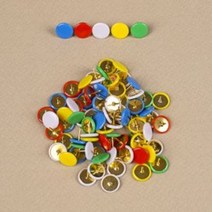 컬러 압정 80p세트 메모판 코르크 도면 고정 납작압정 예쁜 꾸미기 서류