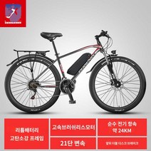 피닉스 출퇴근 전기자전거 배달용, 고탄소강 흑적색/6AH 리튬전지/스포크휠/전동 항속 약, 0Ah