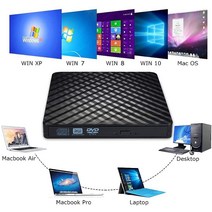 외부 DVD 드라이브 iAmotus USB 3.0 DVD CD 버너 DVD +/-RW ROM 플레이어 휴대용 울트라 슬림 드라이브 지원 노트북/데스크톱/MacBook Windows XP/Vista/7/8/10 Mac OS -10946, DVD1