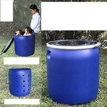 세차 가정용 원통 원형 버킷 물놀이 드럼 플라스틱, 흰색 50L 원형 물통 (뚜껑O)