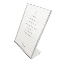 [을지메뉴] 아크릴 L자형 A4세로형 A4아크릴꽂이 POP꽂이 쇼케이스 안내판 POP, 10개