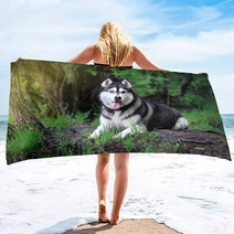 댕댕워터파크 강아지수영장튜브 애견스파욕조 목욕탕 접이식 스탠드 반려견 대형견 야외 다용도 가벼운 해변 수건 빠른 건조 허스키 개 부드러운 극세사 모래 없는 수영장 목욕 여행 캠핑, 106.9 - H30xW50cm