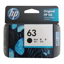 HP No.63 F6U62AA 정품잉크 2130 2131 1110 1112 검정, 1개
