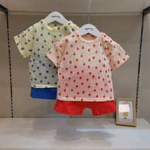 [아가방] 논현점*23신상/ 바람솔솔 시원한메쉬 반소 상하복/편안한 여름 데일리/안심 무형광/아가방 내의