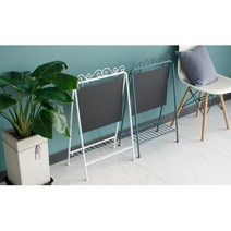 아르누보철프레임 선반형 카페블랙보드 손글씨메뉴판 오늘의메뉴 메뉴보드 메뉴판 가게 메뉴칠판 식당, 화이트