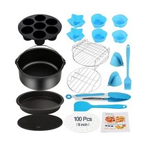 에어 프라이어 액세서리 Ninja COSORI 파워 XL 5 3QT - 7 6L(8쿼트) 프라이어 22 9cm(9인치) 케이크 배럴 포함, 9 -13 PCS