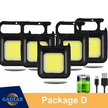 미니랜턴 다기능 충전식 휴대 LED 차량 백패킹 랜턴 mutifuction 용 usb pocket work light mini led keychain light with 야외, 패키지 e