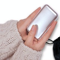 친집선 충전식 휴대용 손난로 보조배터리 대용량 C타입 6000mAh 양면 발열 미니 전기핫팩, 충전핫팩 6000 블랙