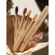 불나방 천연 제로 웨이스트 똑똑한 현명한 소비 컬러 대나무 칫솔 밤부 미세모 천연 생분해 칫솔 10개 세트