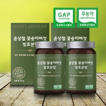 원목재배 꽃송이버섯 함량 100% 발효 분말 가루 효모 베타글루칸, 2통할인+세트포장+잎새버섯농축액 4포증정 + 쇼핑백