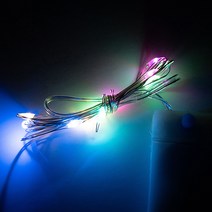 민화샵 LED 와이어전구 인테리어 조명 무드등 꼬마 트리 전구, 10구 무지개 UPTOP013B