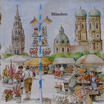 파스텔크래프트 냅킨아트 466300 Monchen 냅킨20매 33x33cm 0243, 20매입, 혼합색상