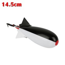 롱샷 낚시 미끼 로켓 피더 플로트 홀더 메이커 태클 스톰 폭탄 잉어 펠렛, CHINA, 06 14.5cm Black Wihte