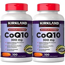 kirkland 커클랜드 코큐텐 코엔자임 coq10 300mg 소프트젤 100개(2팩)