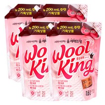 무궁화 울킹 중성세제 1.8L 울세제, 4개