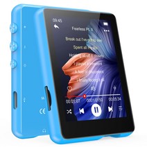 32GB MP3 플레이어 MECHEN Bluetooth5.0 디지털 오디오 플레이어 초경량 미니 음악 플레이어 스피커 내장 서면 블루