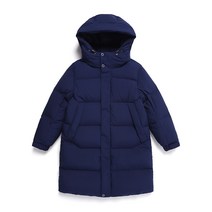블랙야크키즈 뉴코아 덕천 한겨울 데일리하게 착용하기 좋은 롱기장의 베이직 다운자켓(네이비)