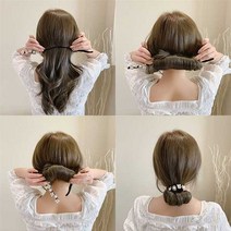 똥머리 집게 핀 당고 머리 끈 메이커 와이어 밴드 트위스트 올림 4종 택1