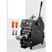 카페 배달 포장 밀봉기 생과일주스 컵 비닐 실링기, 상세 페이지 참고, 반자동 수평형 스틸 실링기