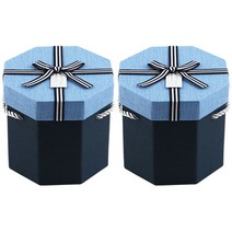 영프라자 트윈리본 팔각단합 선물상자, 블루, 2개입