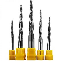 텅스텐 솔리드 카바이드 엔드 밀 4mm 6mm 8mm 볼 노즈 테이퍼 라우터 비트 CNC 목재 금속 밀링 커터, R1.0X15X3.175DX38L, 1PCS