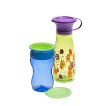 [와우컵] 유아컵 296/350ml 세트트라이탄 키즈+팝_컬러선택, 블루, 핑크엘리펀트