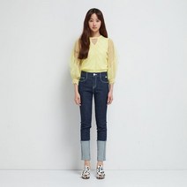 에고이스트 밑단롤업 슬림핏 데님PT