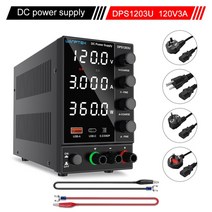dc파워서플라이 직류전원공급기 가변 4 자리 DC 전원 공급 장치 랩 벤치 30V 10A 60V 5A 스위칭 Wanptek DP, 04 DPS1203U 120V 3A