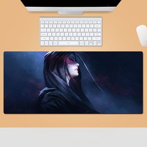 KDA 리그 오브 레전드 마우스 장패드 게임 주변 마우스패드 라지 사이즈 내오염성 견디다 창의 기념 선물, 1000*500*5mm, 패턴-21
