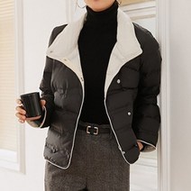 봄간절기아우터 무봉제퀄팅 오리털경량숏패딩점퍼