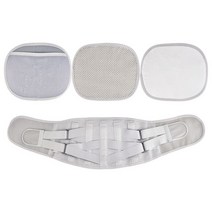 허리 골반 견인기 자세 교정기 척추 스트레칭요추 지지 벨트 5 강판 자기 가열 패드 허리 조절 가능한 버, 01 GRAY_04 XL