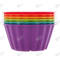 실리만 실리콘 머핀 빵틀 중 6p WSK571 100ml, 혼합 색상, 2세트