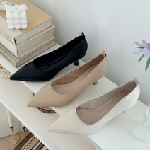 여성 뾰족코 키튼힐 슬림핏 펌프스힐 오피스힐