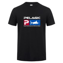 2023 Pelagic T Shirt 티셔츠 코튼 여름 바다 낚시, Black