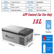 김치냉장고 미니 Alpicool-휴대용 자동차 홈 자동 냉장고 냉동고 15L 12V/24V 피크닉 캠핑 압축기 냉동, 02 15L Car Use Only
