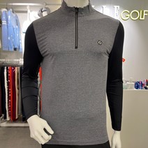 엘르골프 [2001안양점] 소매냉감 스트라이프 반집업