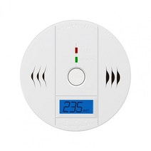 일산화탄소 경보기 감지기 센서 CO 배터리 전원 고감도 시끄러운 소리 LED 디지털 모형 가스 가정용, [01] White, 01 White