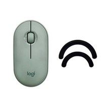 로지텍 PEBBLE M350 무소음 무선 마우스 + 마우스피트, 그린+마우스피트